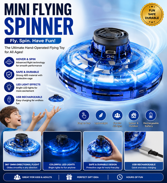 Magic Flying Orb Spinner – USB Rechargeable Boomerang Flying Toy