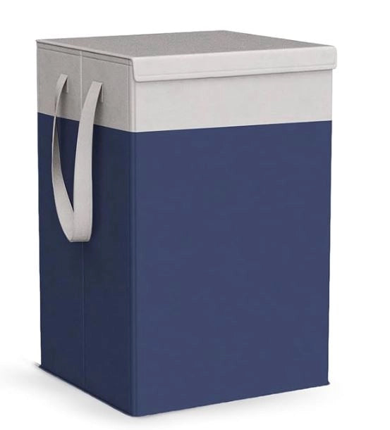 Big Size Foldable Laundry Basket with Lid – Clothes Storage & Organizer (30L)