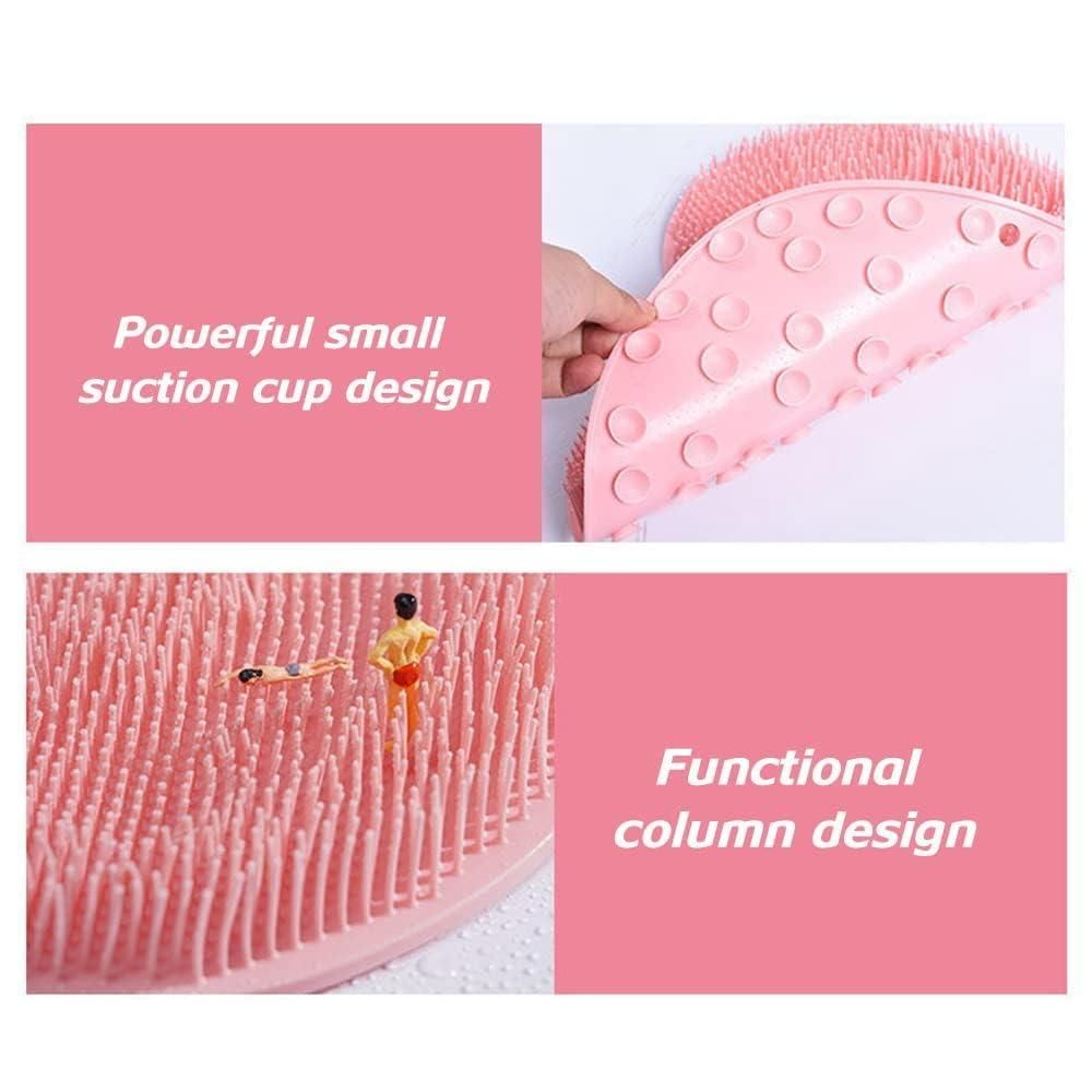 Silicone Foot & Back Scrubber — Suction Wall & Floor Mat