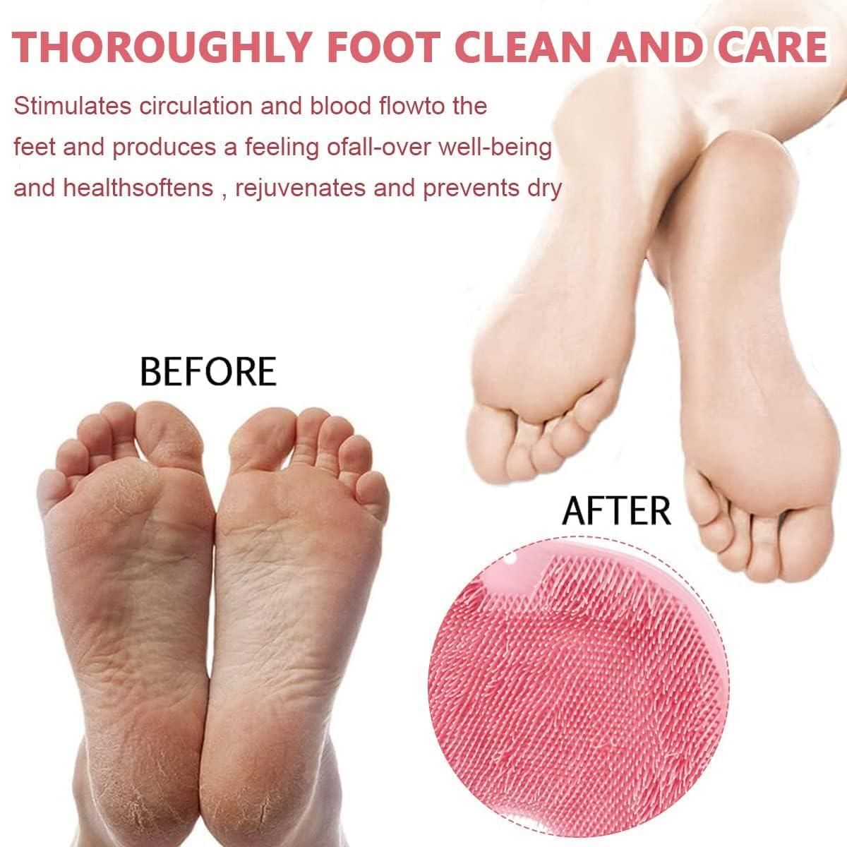 Silicone Foot & Back Scrubber — Suction Wall & Floor Mat