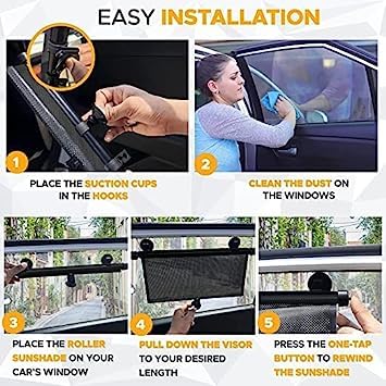 Universal Fit Magnetic Car Side Window Privacy Sunshade Curtain