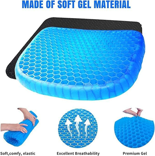Honeycomb Gel Seat Cushion — Back & Tailbone Pain Relief