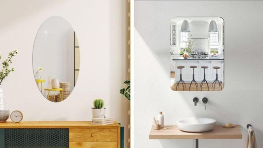Combo of Oval & Square Shape Mirror – Pack of