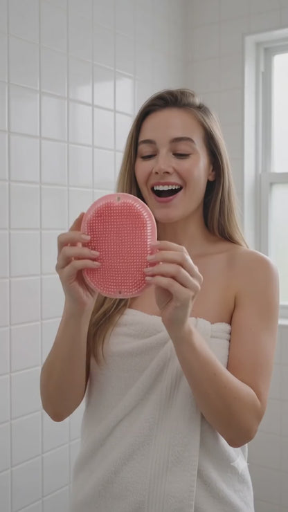 Silicone Foot & Back Scrubber — Suction Wall & Floor Mat